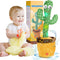 Dancing Talking Cactus Baby Toys, Singing Mimicking Recording Toys with 120 English Songs, Musical Gifts
