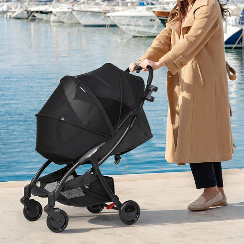 2-in-1 2-Way Beberoad Love Universal Stroller Sun Shade & Mosquito Net Baby Stroller Cover with UV Protection & Zipper