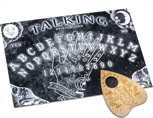 Black Spirit Board Game for Ghost Hunting | Includes Planchette and Instruction
