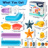 GQIRIL 40PCS Sets, 3-5 Baby Bath Toys for Toddler - Bathtub Slide Track with Suction Cups, DIY Shower Time Duck