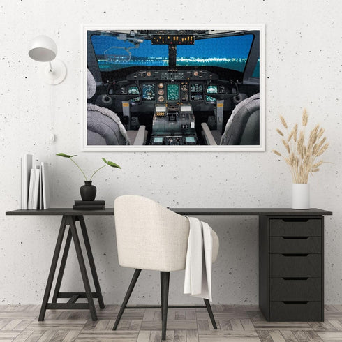 1000 12,Teens 29.5'' 19.7'', Pieces Airplane Cockpit View Jigsaw Puzzle,Fun Educational Toy for Kids Ages
