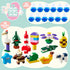 12 JOYIN Pcs Pre-Filled Easter Eggs with Cute Characters Building Blocks for Kids' Gift, Hunt, Basket Stuffers/Fillers
