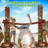 Jenaai Inflatable Tiki Limbo Game, Hawaiian Tropical Theme Fun Limbo Stick Limbo Pole for Tiki Party Decors, Summer