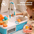 lalalark Color Changing Play Sink with Running Water, Kids Sink Toy with Electric Dishwasher, Chopping Sounds