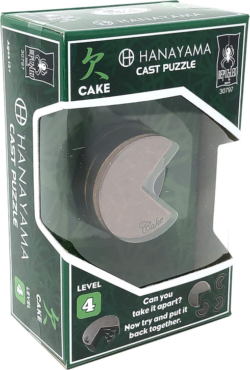 CAKE Hanayama Cast Metal Brain Teaser Puzzle - New 2017 Design, Level 4 Difficulty Rating
