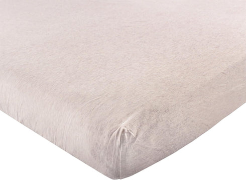 Hudson Baby Unisex Baby Cotton Fitted Crib Sheet, Oatmeal Heather, One Size by Hudson Baby
