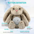 BEREST Baby Sleep Soother Bedtime Bunny with Starry Projector Night Light, Plush Stuffed Animal for Newborn Infants