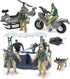 US Army Men Action Figures with Military Vehicles Playset, Toy Soldiers with Trucks, Helicopter for Kids