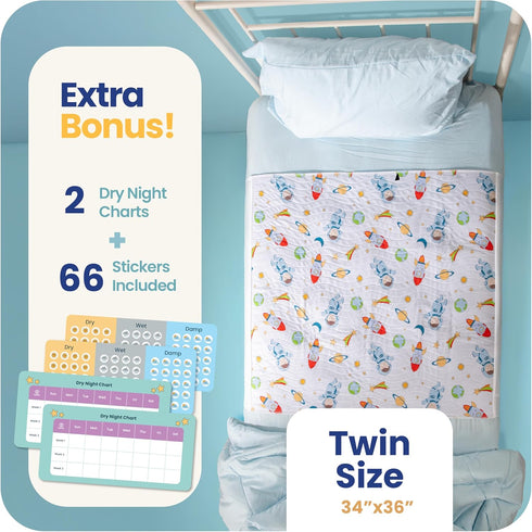 34x36 IMPROVIA Pee Pads for Kids - Bed wetting Pads for Kids Potty Training Bed mats for Toddlers Waterproof Reuseable