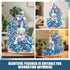 Set (2470 Blue Flowers Peacock Building for Adults - Creative Animal Botanicals Peacock Bird Toy Home Office Art Deocr