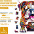 300 13.6 12.5in Wooden Puzzles for Adults - Advanced Bulldog Wood Puzzle, Unique Shape Wooden Jigsaw Puzzles