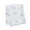Lulujo Baby 100% Cotton Muslin Swaddle Blanket, 47 x 47-Inches, Rainbows and Unicorns Design