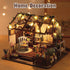 Miniature House Kit, DIY Miniature Dollhouse Kit, Mini House Building Kits with LED, Unique Gift for Birthday Christmas