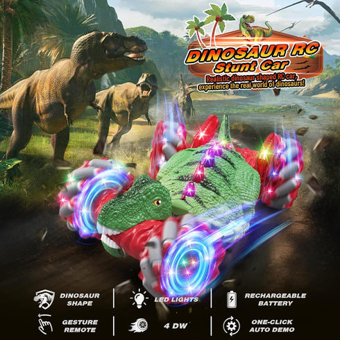 Kids2.4GHz Car4WD 3 4 5 6 7 OSIMILY Remote Control CarDinosaur Toys car for LED Gesture Sensing RC Rotation RC Stunt