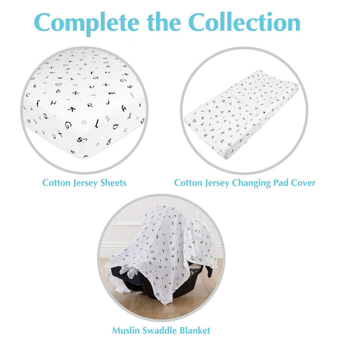 American Baby Company 100% Natural Cotton Fitted Pack and Play Sheet 39" x 27" - Soft & Breathable for Playpen & Mini