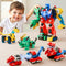 iPlay, iLearn Kids Dinosaur Transforme Robot Toy, Magnetic Construction Trucks Transform into