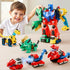 iPlay, iLearn Kids Dinosaur Transforme Robot Toy, Magnetic Construction Trucks Transform into