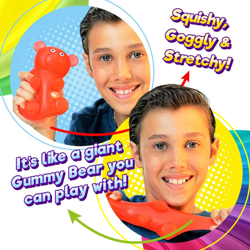 Gummy (3 Packs 1 4341-3s JA-RU Jumbo Squishy Bear Toy Assorted) Squeeze Stretchy Bear Stress Relief & Sensory Toy.