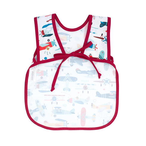 6m-3T BapronBaby Retro Airplanes Bapron - No Neck Tie Safer Bib for Baby & Toddler - Soft Waterproof Stain Resistant
