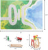 Set 75-Pieces Wooden Train with Play Mat for Kids - Including Deluxe Wood Tracks, Trains, Cars, Boats, and Accessories
