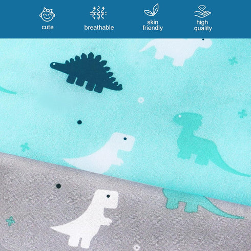 Pack 4 Pack Graco n Play Sheets - Mini Crib Sheets, Ultra Soft Mattress Compatible, Dinosaurs