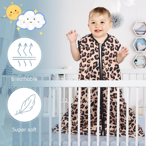 3 Pack 100% 2-Way 0.3. 6-12 BSTOPPT Baby Sleep Sack Rayon Cotton Baby Sleeping Bag Zipper Toddler Wearable Blankets TOG