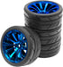 ShareGoo OD 2.55" Rubber Tires with Plastic Wheel Rims 12mm Hex, Compatible with HSP Tamiya Kyosho Traxxas