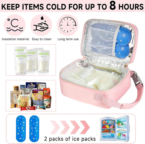 ZIOZERTT Momcozy/Medela/Elvie/Willow Pack Pack,Bag Wearable Breast Pump Storage Bag Compatible with Breast Pump