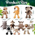 HyDren 10 Pcs Safari Stuffed Animals Plush Jungle Toys for Girls Boys, Elephant, Giraffe, Lion, Tiger, Monkey, and More