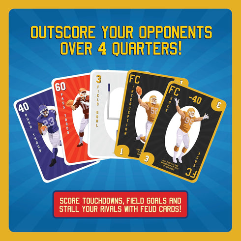 Fast, Fun Football Card Game for Families, Games Nights, Vacations & Tailgates | Enjoyed by Kids, Teens and Adults |