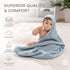 2-Pack, 32 32 Inch 6 100% Comfy Cubs Hooded Baby Towel Large x - Layer Muslin Cotton for Babies, Toddlers and Kids