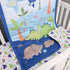 CribMATE 2 Pieces Blue Dino Fitted Crib Sheet for Boys - Blue Green Dinosaur Baby Boy Fitted Crib Sheet