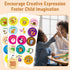 36 120 30 JUPITEARTH Colors Tempera Paint Sticks with PDF Coloring Pages and Stickers, Quick Drying, Smooth, Non-Toxic