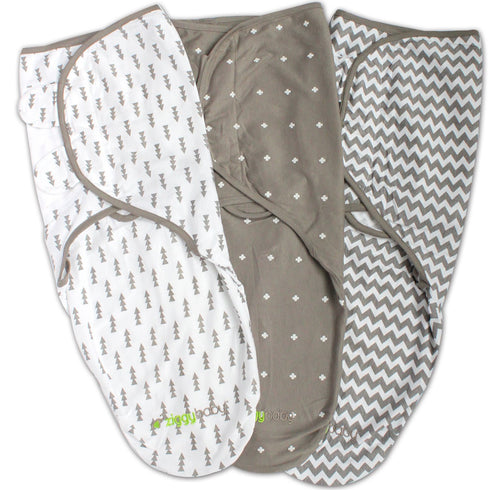 Swaddle Blanket – Adjustable Infant Baby Wrap, Soft Cotton in Ultra Grey for 0-3 Months, Boy Swaddle