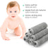 San Francisco Baby Washcloths for Newborn, Rayon from Bamboo, Soft Wash Cloths, 6 Pieces, Gray