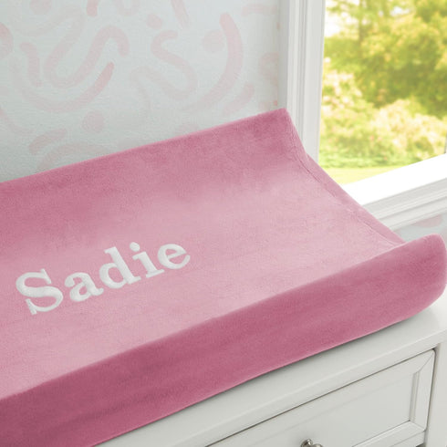 Delta Children Personalized Contoured Changing Pad with Plush Cover - Embroidered with
