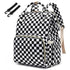 Yusudan Checkered Diaper Bag Backpack for Baby Girls, Mom Waterproof Large Nappy Bags
