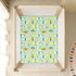 miaozhen 1 Pack 52x28 Cotton Baby Crib Sheets for Boys Girls Ultra Soft Funny Grassland Insect Spring Green Playard