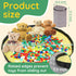 13"W x16.5"H Toy Storage Organizer for Playroom, Foldable Bin with Play Mat & Zipper - Large Capacity Organizer