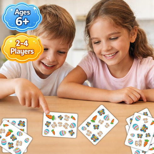 6+ 2-4 Counting Fast-Paced Visual Spring Card Game for Kids and Players - Visual Game No Reading Required - Spring