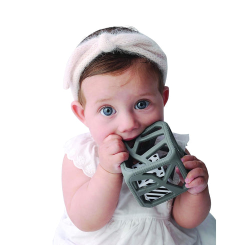 Malarkey Kids Grey Chew Cube for Teething Relief