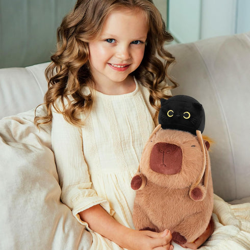 Backpack 9.1 Achwishap Capybara Plush,Capybara Stuffed Animal Cute Plushies,Capybara Plush Toys,Kawaii Plushie Stuffed