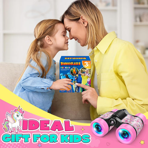 FunforFun! 3 4 5 6 7 8 3-5 4-6 Unicorn Binoculars Toys for Kids Year Old Girls Christmas Birthday Gifts for Girl Kid