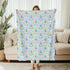 Cstdyfrv Summer 60x80in Vintage Floral Pink Blue Bows Baby Blankets for Boys Girls Spring Flowers Ribbon Bows Swaddle