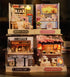 Flever Dollhouse Miniature DIY House Kit, Creative Room with Furniture for Romantic Valentine's Gift (Coffee Time)