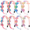 XIMA Glitter Heart Girls Headbands, Rainbow Star Hair Accessories, Pack of 8