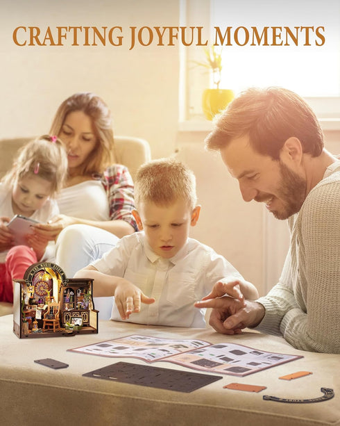 Rolife DIY Miniature House Kit, Mini Wooden Dollhouse Kit for Adults to Build, Tiny House Mayberry Street Miniatures
