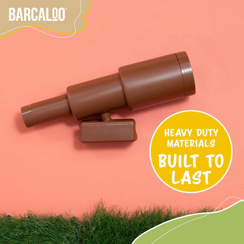 Barcaloo Playhouse Accessories for Kids, 11 inch Brown Pirate Playground Telescope for Backyard Treehouse or Swing Set