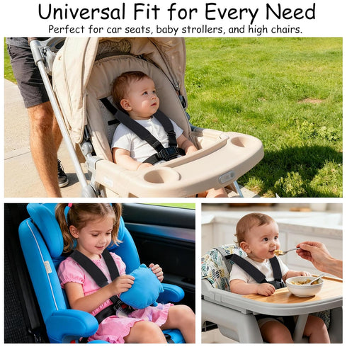 2 Pack Guirnd Car Seat Strap Pads, Universal Soft Car Seat Strap Covers for Baby Toddler Kids, Car Seat Shoulder Strap