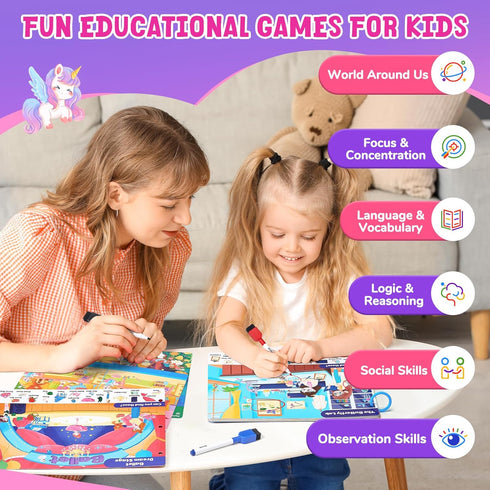 3-5, 3 4 5 6 JoyCat Seek & Find Game Book, Educational Toys for Girls Ages Preschool Learning Activities for Toddlers